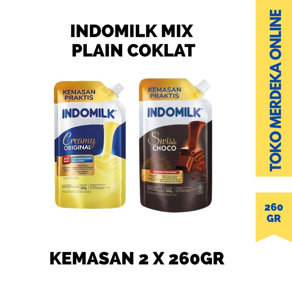 

(2 PCS) SUSU INDOMILK ALL VARIAN SUSU KENTAL MANIS KEMASAN 260 GR