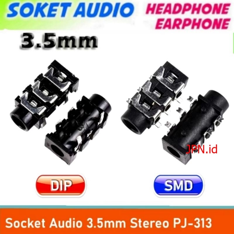 Soket Audio Jack Stereo Pj-313 PJ313 3.5mm - JPN