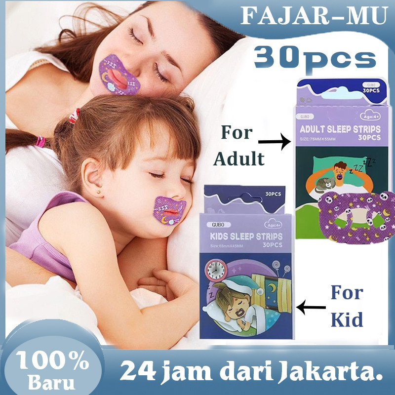 30 Pcs Plester Penutup Mulut Anti Dengkur/Mouth Tape Anti Ngorok Dengkur/Anti Ngorok Saat Tidur/Pere