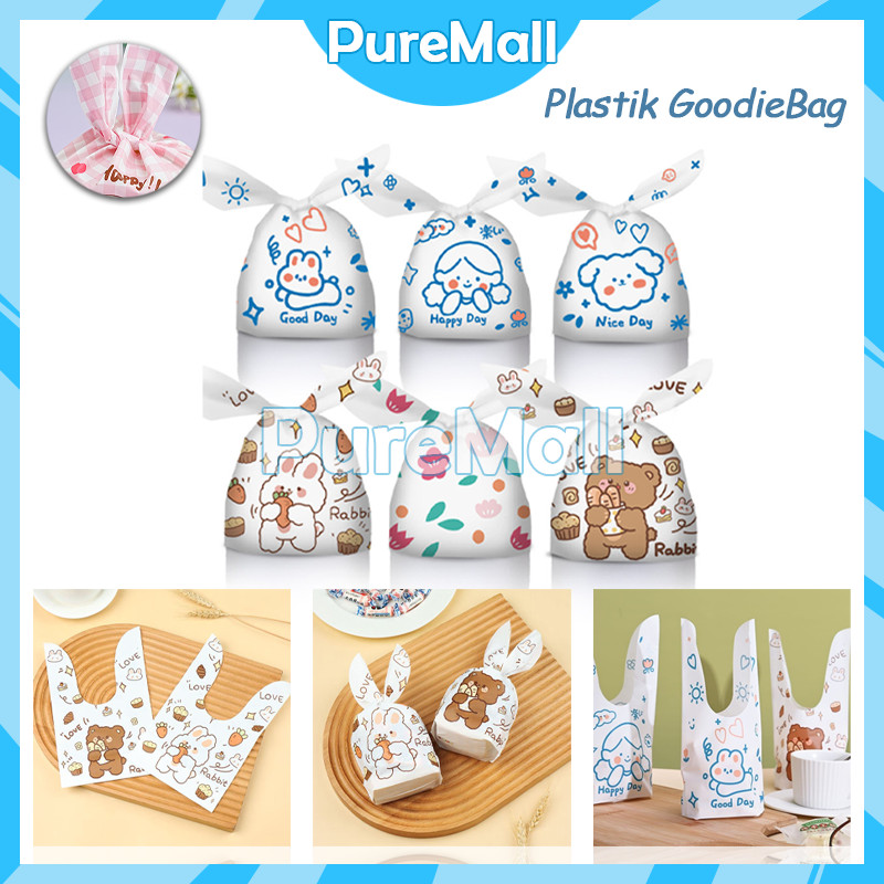 

Plastik Kuping Kelinci Souvenir Hadiah Snack Kue Permen Goodie Bag / Plastik Goodie Bag