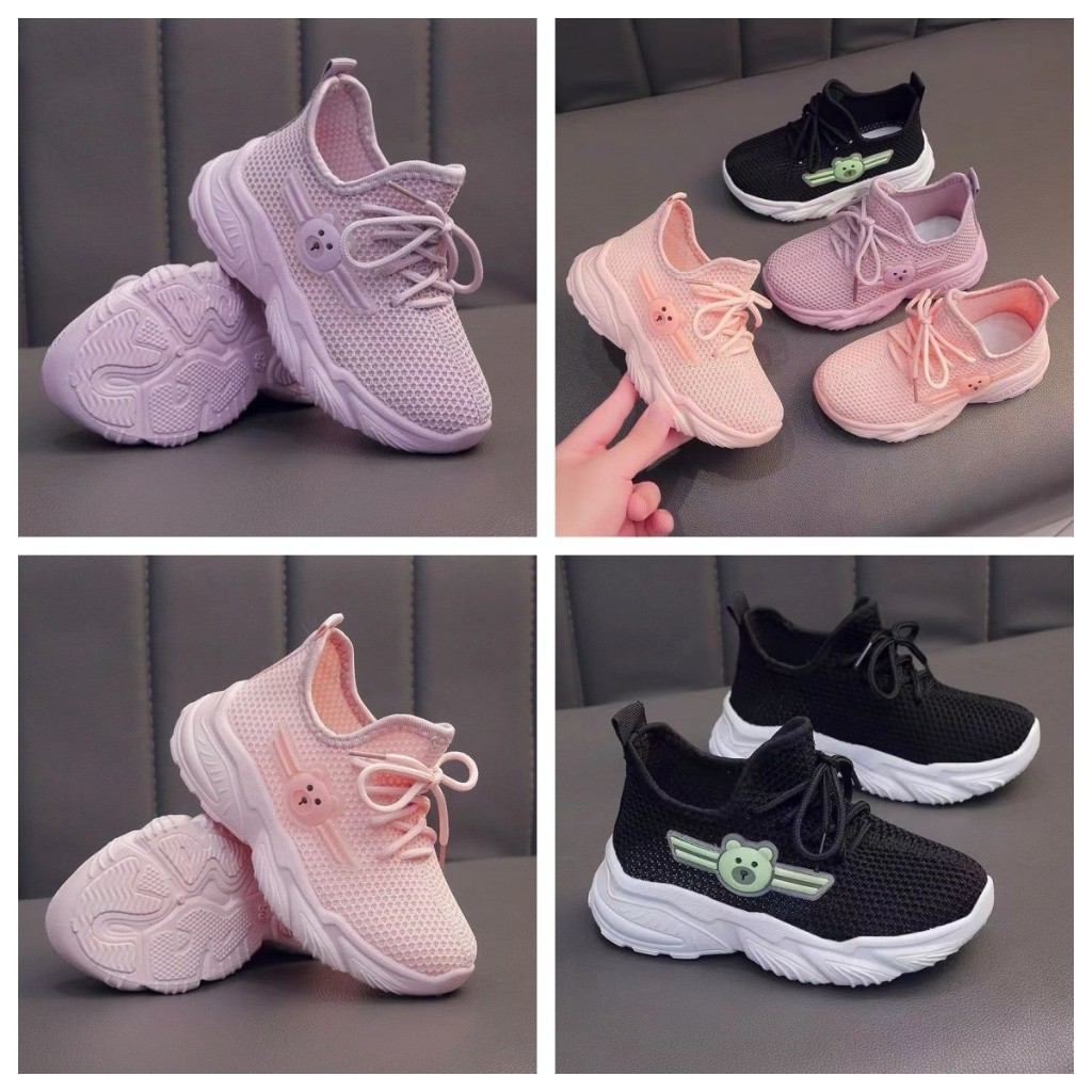 ☀ Sunly ☀ SEP-ANAK003 (Tanpa Kotak) Sepatu Anak Unisex Sneakers Size 26-35 Simple Polos Anak Cewek A