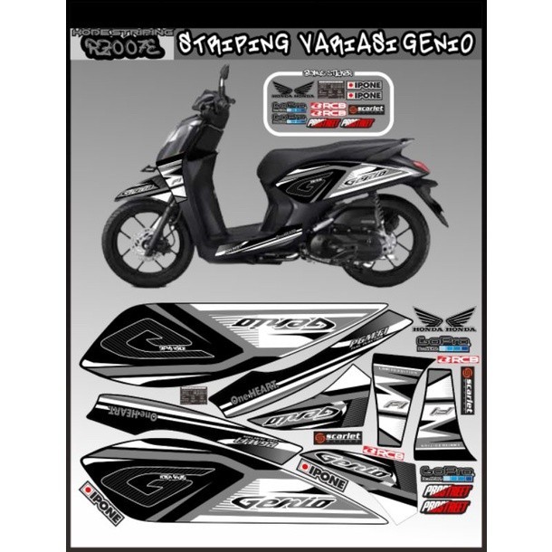 striping honda genio motif 2022 / variasi genio terbaru