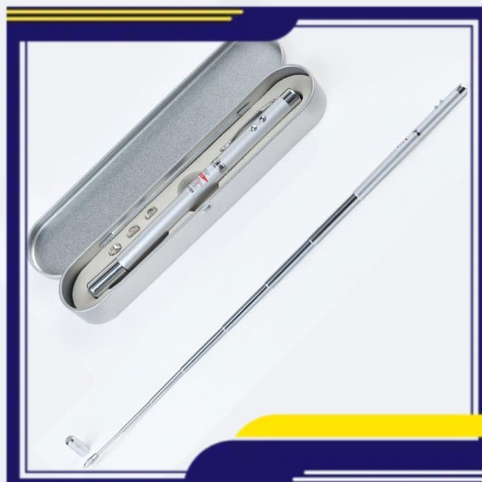 

Pulpen Laser Pena Bolpoin LED Aluminium Pointer - 5 IN 1 Pen Ballpoint Presentasi Dengan Box