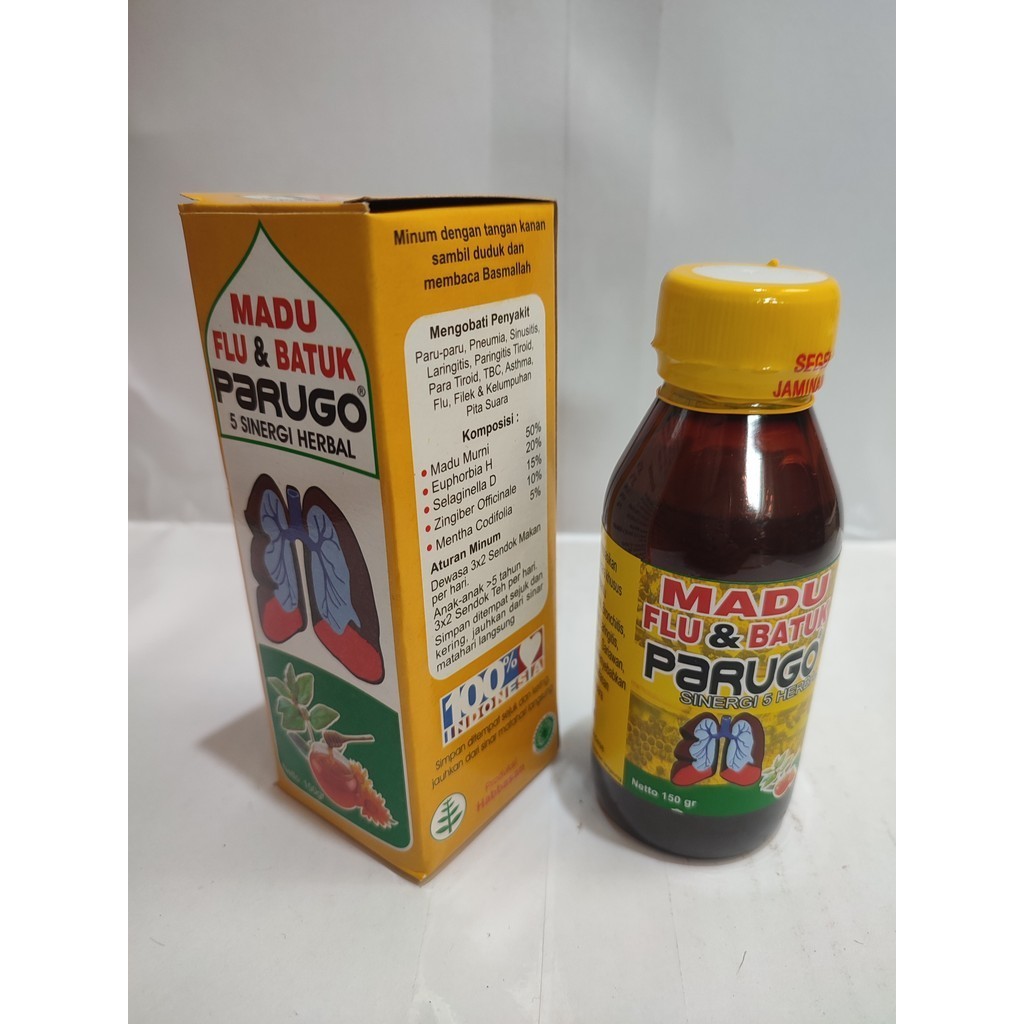 

Madu Flu Dan Batuk PARUGO 5 Sinergi Herbal 150gram