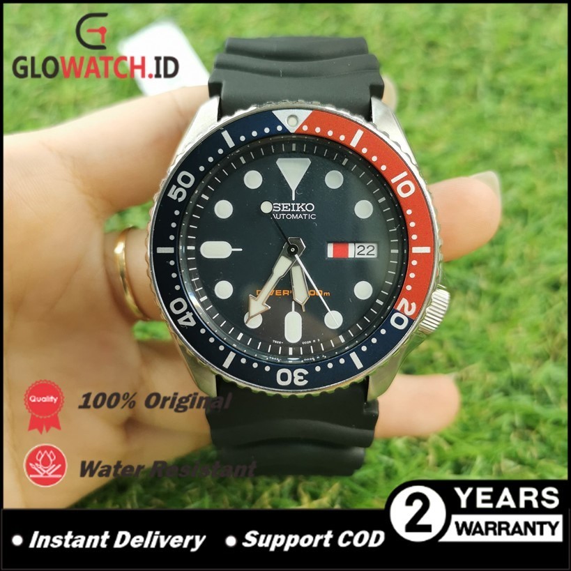 Jam Tangan Pria Seiko Diver SKX009K1 Deep Blue Dial Black Pepsi Bezel Automatic Original (Garansi 2 