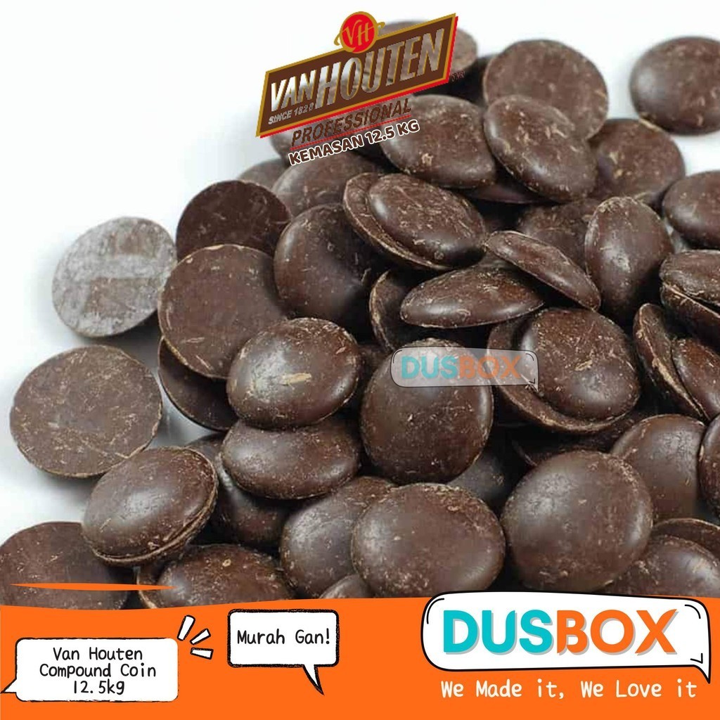 

Van Houten Intense Compound Coin Dark 12.5KG / Cokelat Coin / Cokelat Coin Van Houten / Cokelat Bulat / Cokelat Gepeng