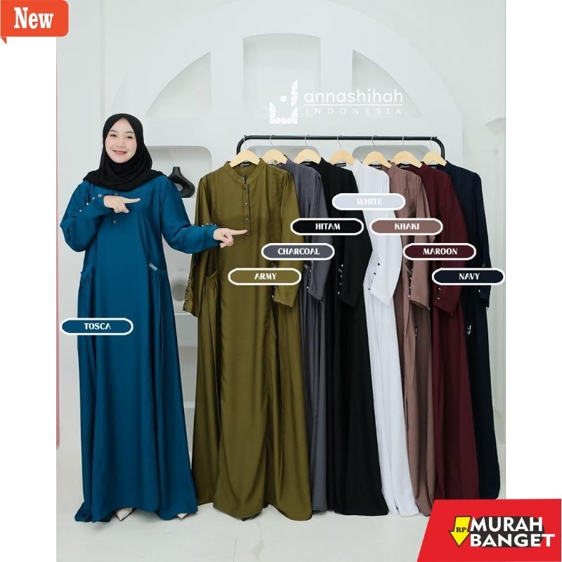 abaya shopee haul 2024 QHISTY DRESS ORY ANNASHIHAH/ABAYA QHISTY YORIS MORENA ORY ANNASHIHAH