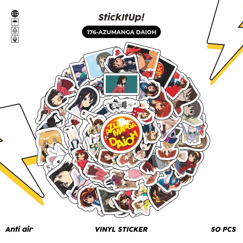 

COD✨ 50 Pcs Stiker Pack Motif Anime Azumanga Daioh Lucu Aesthetic Vynil Waterproof untuk Freebies Sticker Buku Journal Casing HP Laptop