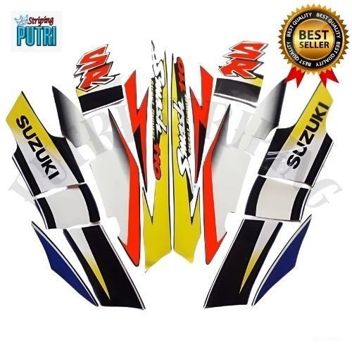 STIKER STRIPING STANDART ORI SUZUKI SMASH 110 2005 TERMURAH DAN TERLARIS