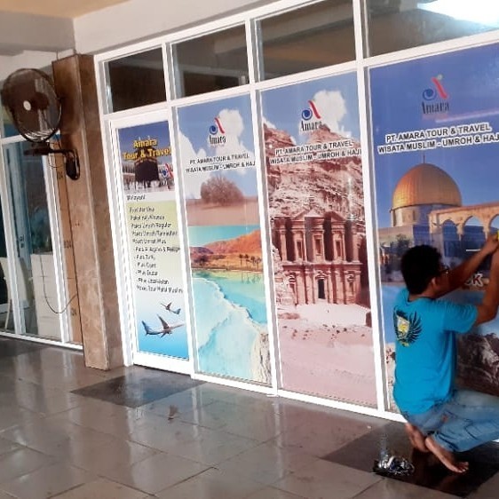 Stikcer Stiker Oneway One Way Kaca Belakang Mobil  / Pintu Kantor Jendela Pintu kaca Ukuran Custom