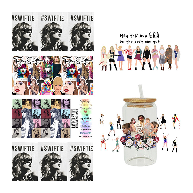 

UV DTF Transfer Sticker For The 16oz Libbey Glasses Wraps Cup Can DIY Waterproof Easy To Use Custom Decals D3465