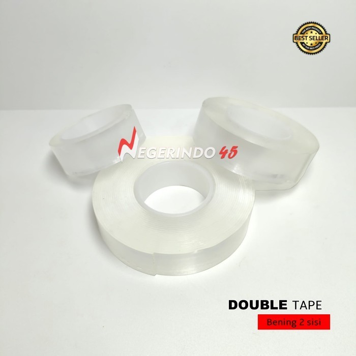 

Double Tape Nano Bening Transparan 3meter Lakban Nano 2 Sisi