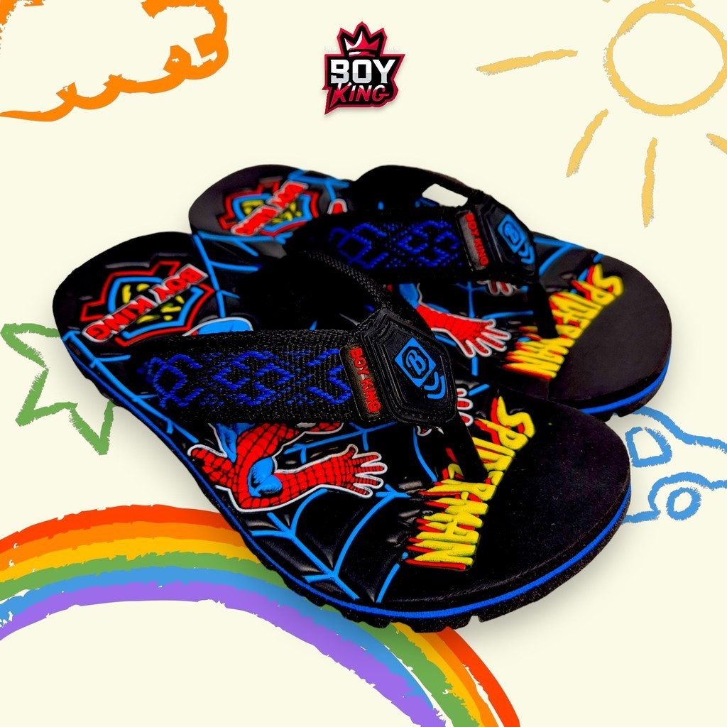 BOYKING - Sandal Anak Motif Spiderman Emboss Size 28-32
