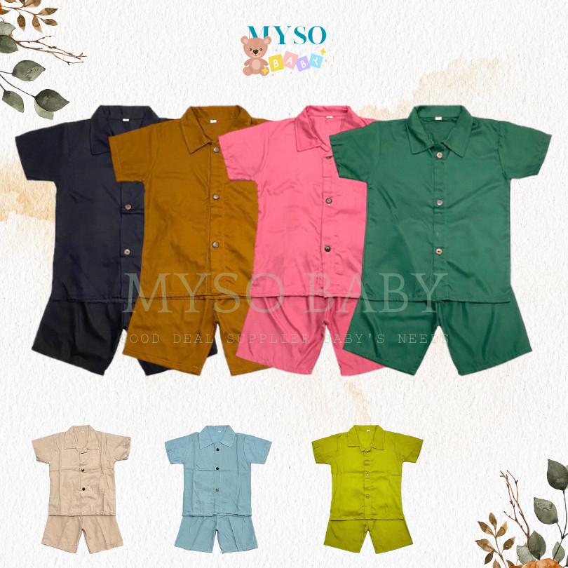 Kemeja rayon anak polos setelan baju rayon anak warna warni polos