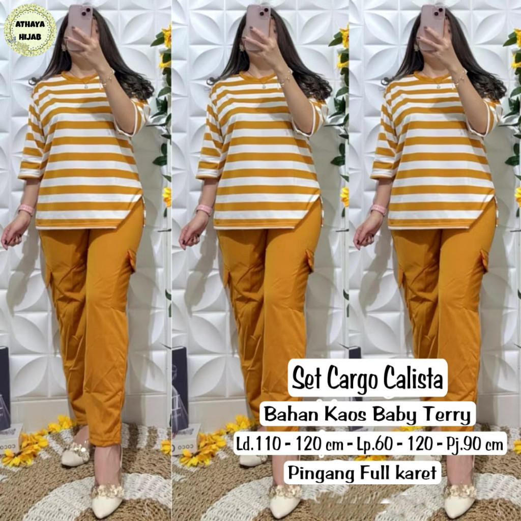 BHGBD Baju Setelan Wanita SET CARGO CALISTA From AtHAYA