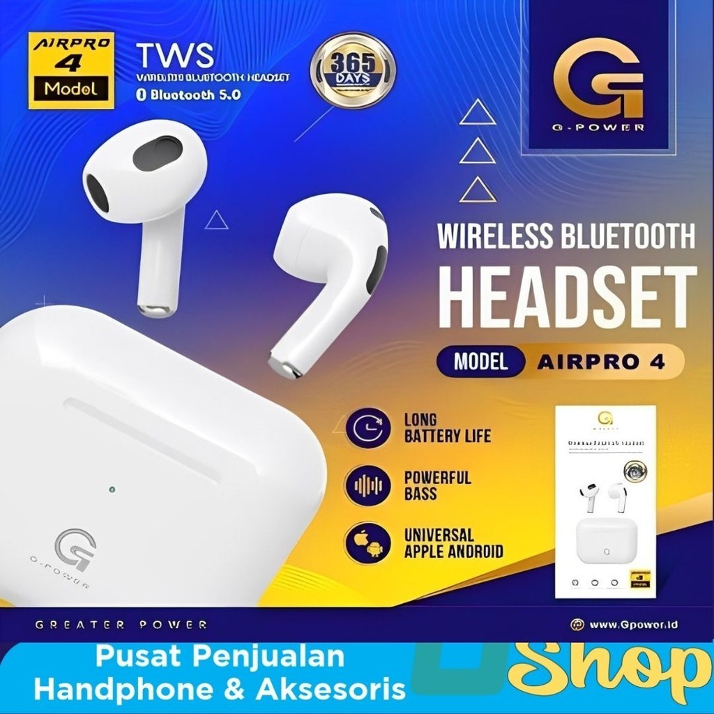 G-Power TWS Bluetooth Headset Airpro 4