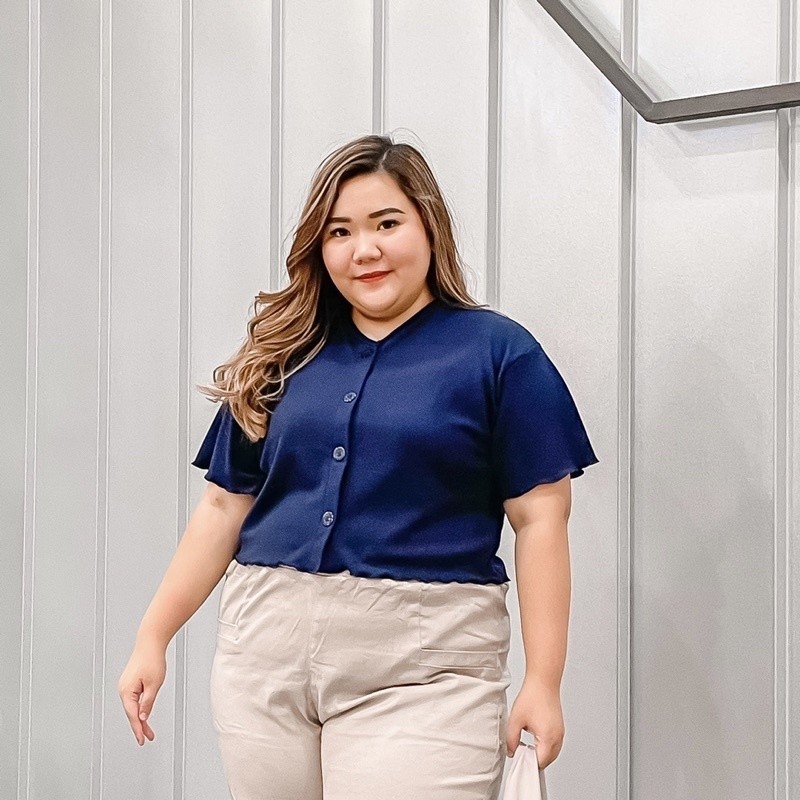 KIM CROP SHIRT/ BAJU CROP JUMBO/ BAJU CROP BIG SIZE/BAJU CROP BIGSIZE/CROP SHIRT JUMBO/CROP SHIRT BI