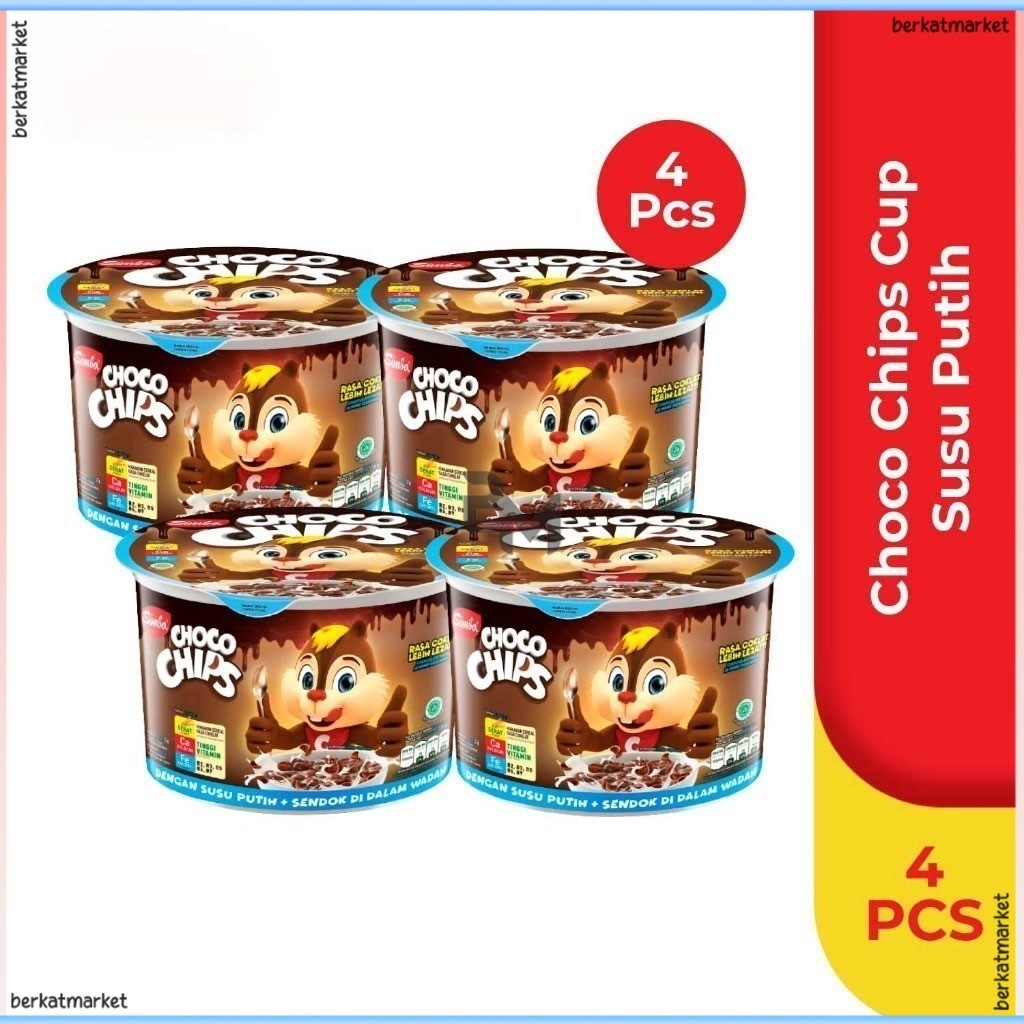 

Choco Chips Cereal SIMBA - 4 Cup Susu Putih 34gr Lebih Hemat