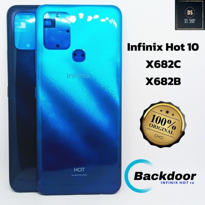 Backdoor Tutup Belakang Baterai Mesin HP Casing Belakang Untuk INFINIX HOT 10 X682 X682B X682C ORIGI