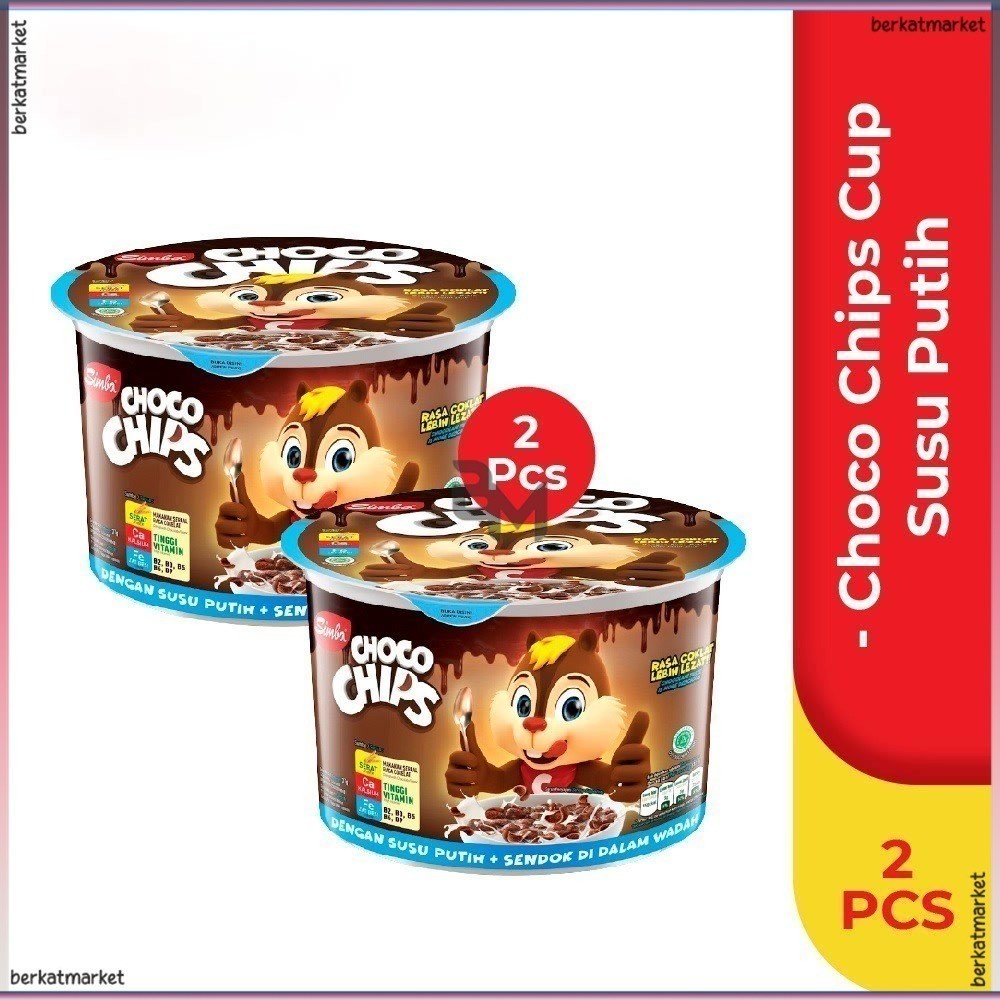 

Choco Chips Cereal SIMBA - 2 Cup Susu Putih 34gr Hemat