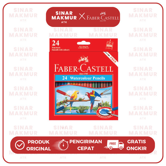 

Pensil Warna Cat Air/Hybrid/Water Color Pencil Faber Castell 24 Warna (Set)