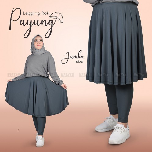 TERMURAH- LEGGING ROK PAYUNG DEWASA JUMBO Celana Leging Wanita Ukuran Besar Olahraga Senam Joging Fi