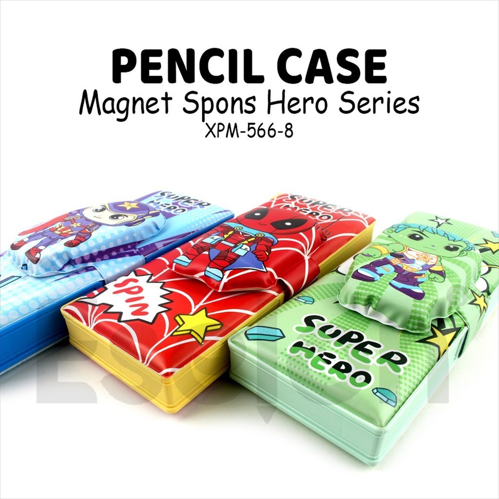 

[MaxMart] Kotak Pensil Magnet SPONS CLIP Timbul XPM 566-8 SUPER HERO