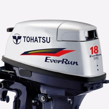 STIKER MESIN TEMPEL TOHATSU 18HP EVER RUN / TOHATSU DECAL KIT 18HP transparan