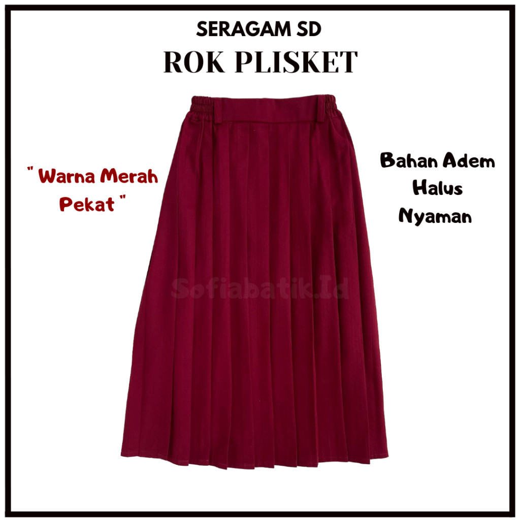 ROK SPAN KOREA JISO TERLARIS GAJIAN SALE / Seragam Rok Sekolah SD MI Rok Merah Rok Coklat Panjang