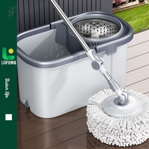 JM18D PEL LANTAI ULTRA SPIN MOP PENGERING STAINLESS 360 DERAJAT  KAIN MICROFIBER