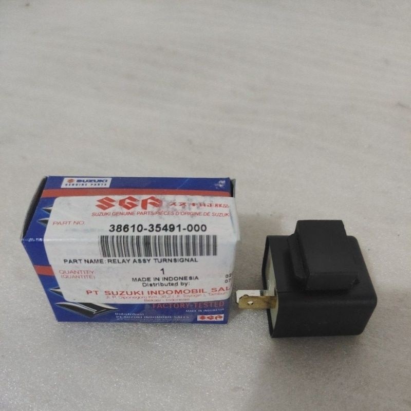 COD Flasher Relay Lampu Assy Sein Suzuki Shogun SMASH Spin RC Original 38610-35491-000 ASLI - MURAH 
