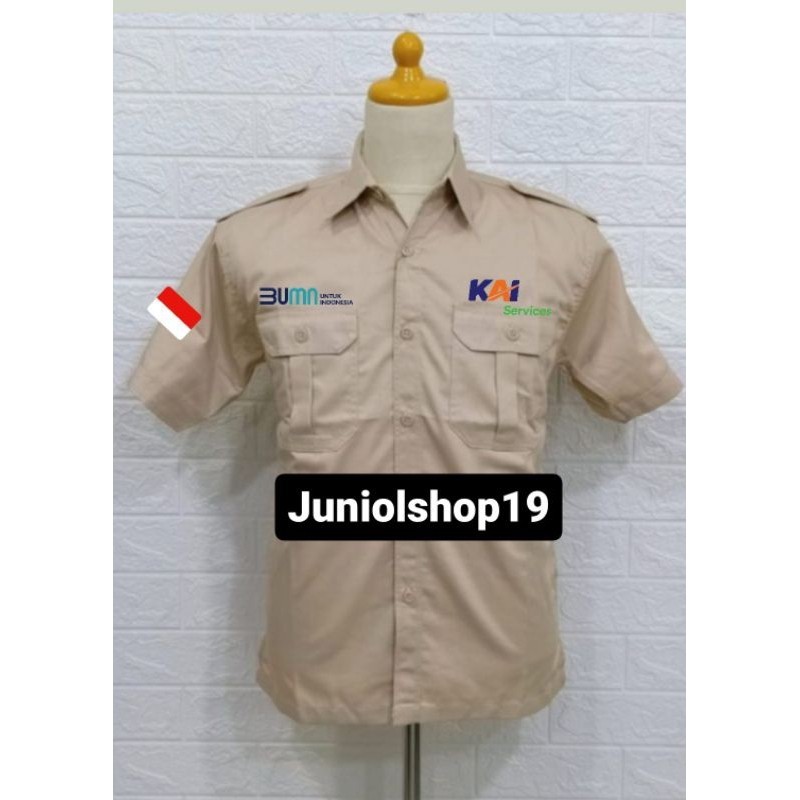 KEMEJA BUMN KAI SERVICES/SERAGAM KAI BUMN/KEMEJA CUSTOM BORDIR
