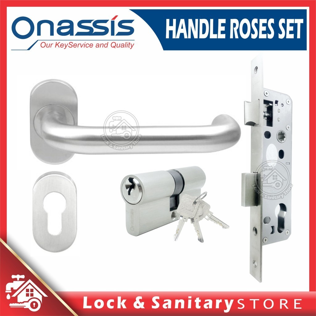 Handle set ONASSIS ONS 281 DLP+LC 30MM/handle pisah body cylinder
