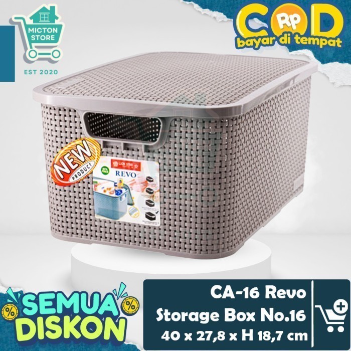 BIGTON Lion Star CA-16 Revo Storage Box No.16 Kotak Besar Box Baju Pakaian Kaus Kaki Dalaman Mainan 