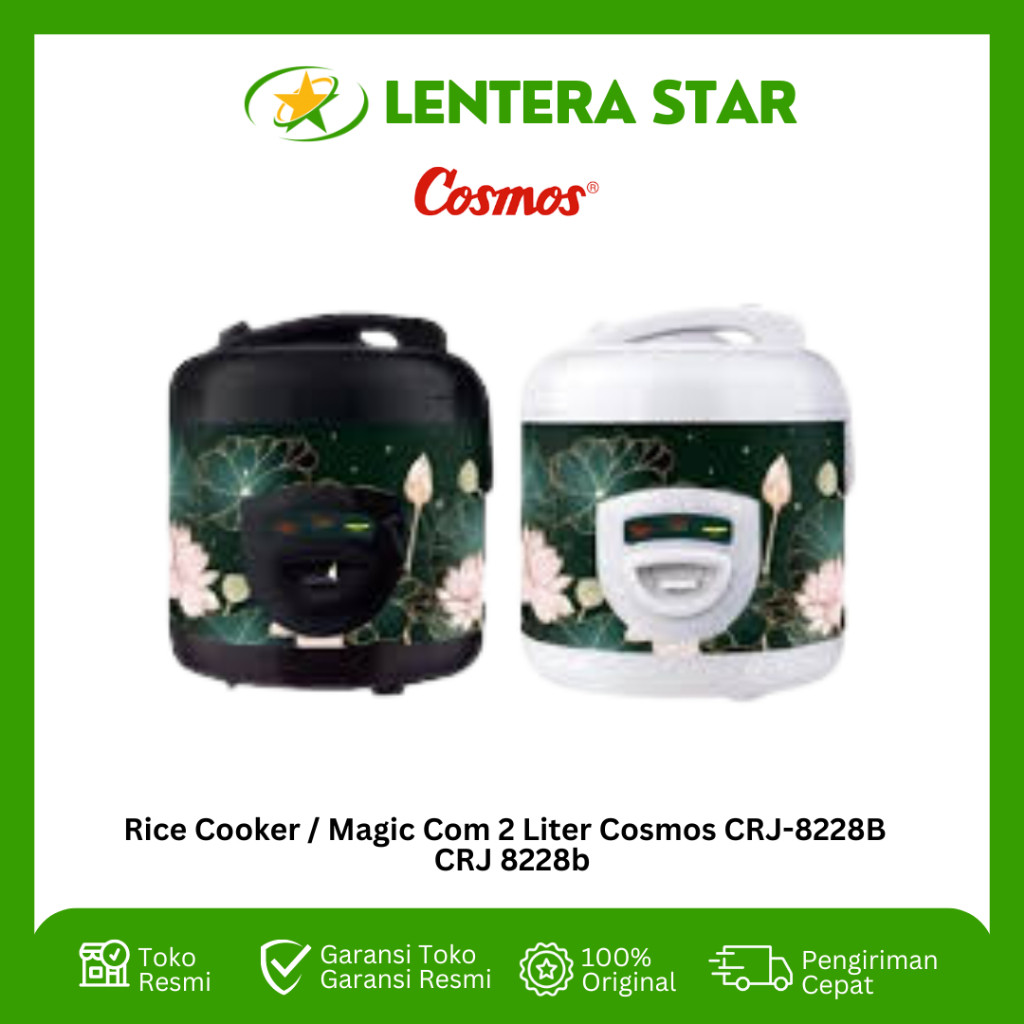 Rice Cooker / Magic Com 2 Liter Cosmos CRJ 8228 CRJ-8228B  CRJ 8228W