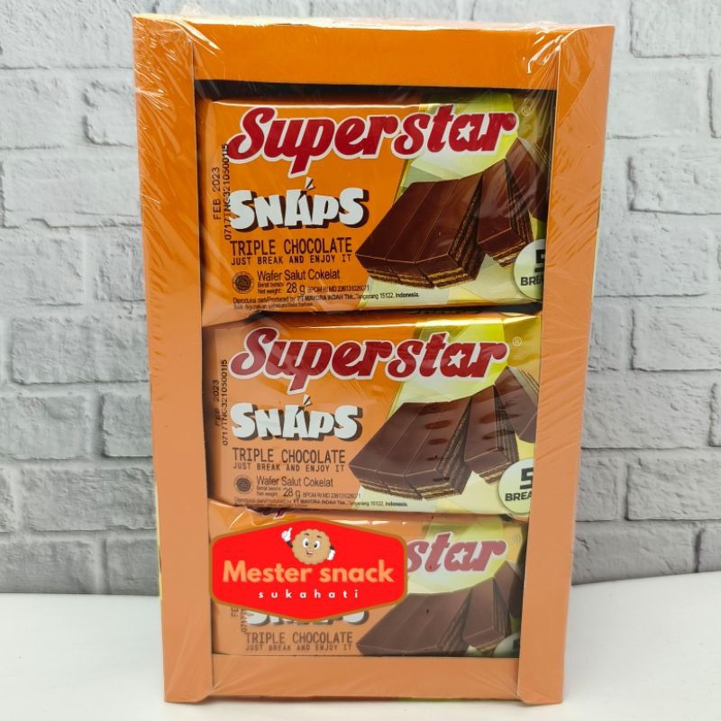 

Superstar Snap (1 pack isi 12 pcs) | Wafer Cokelat | Wafer Superstar Snap