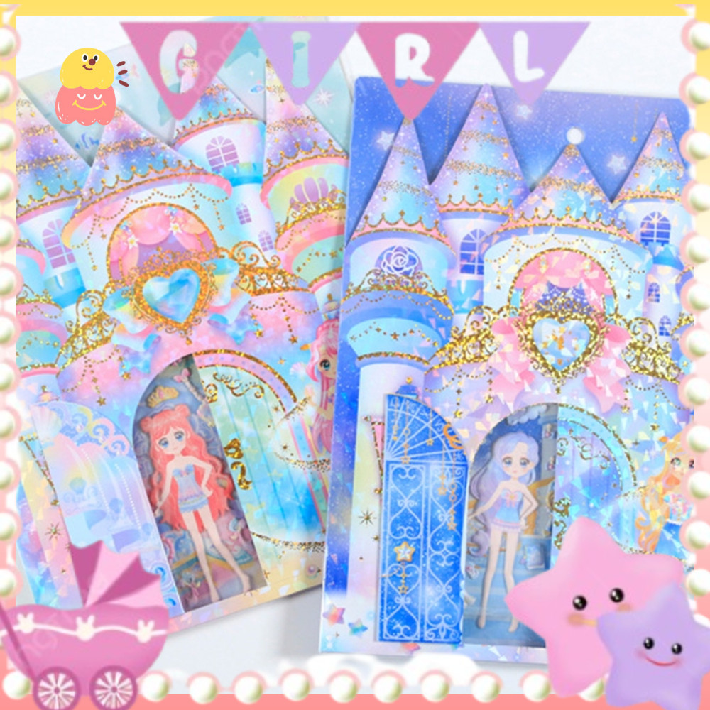 

Stiker Gelembung 3D Kastil Fantasi Putri Berdandan Mainan Pendidikan Stiker Lucu