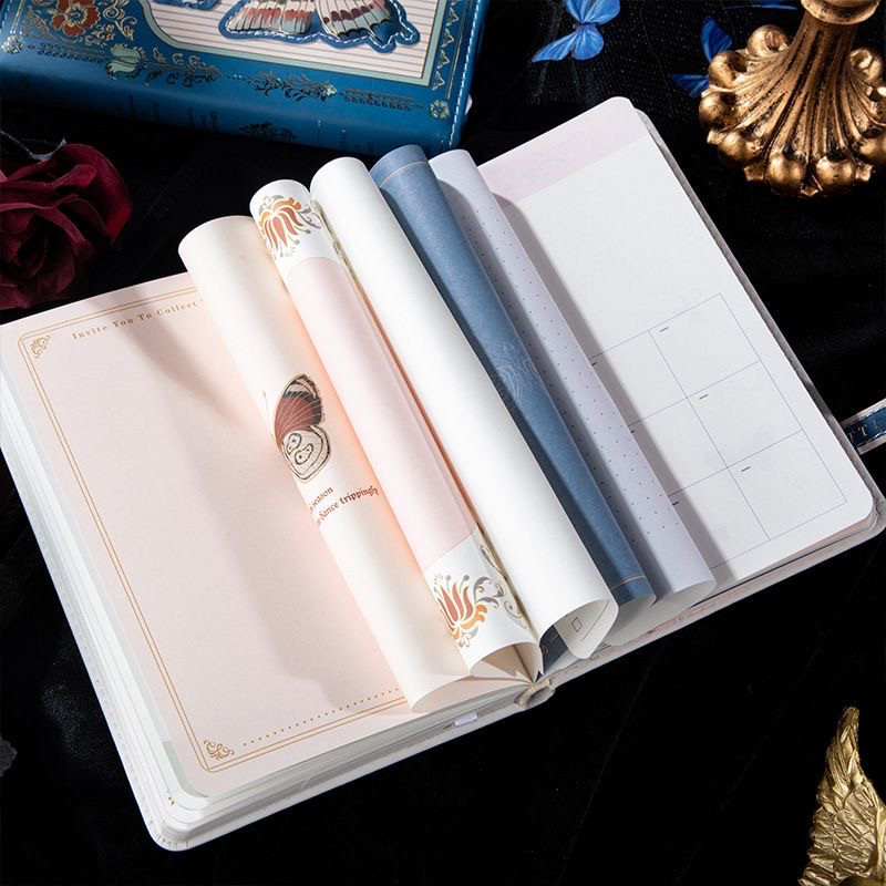 

Magnetic Notebook Butter & Fly / Buku Diary PU Leather Buku Tulis 0796