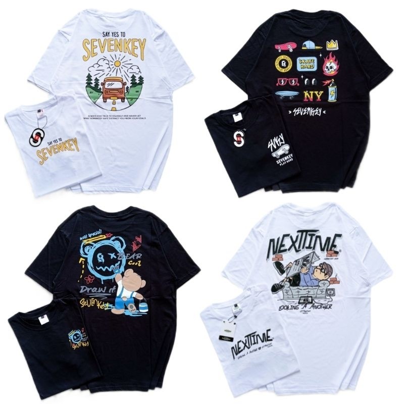 SEVENKEY / Kaos Distro Atasan Pria Wanita Nexttime Oversize Original / Otsky / Thanksinsomnis