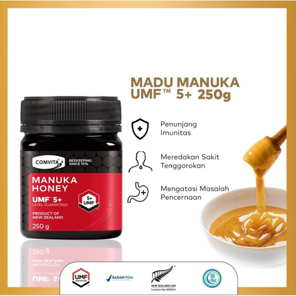 

Comvita Manuka Honey UMF 5+ 250g Madu Murni Alami Asli New Zealand