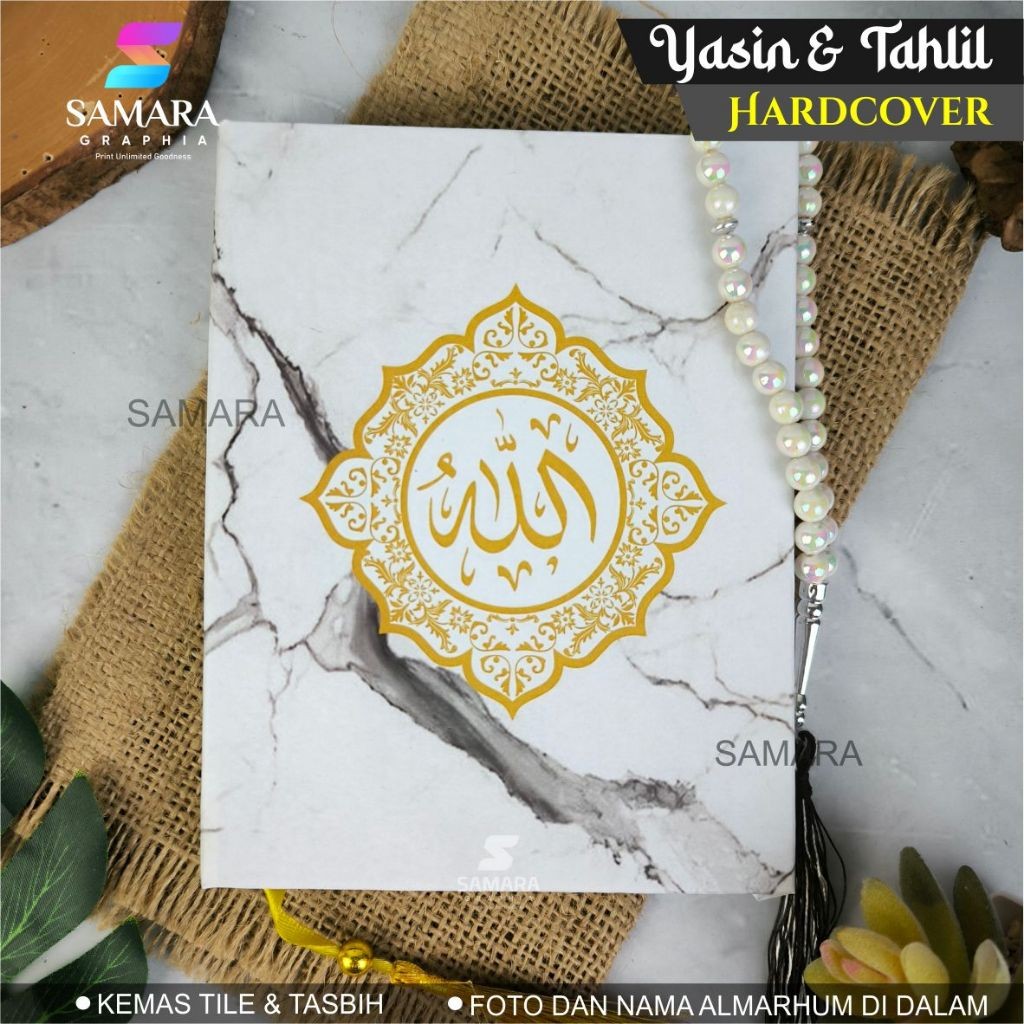 Buku yasin dan tahlil hardcover lengkap foto almarhum souvenir tahlilan pengajian 40 harian marwa 5
