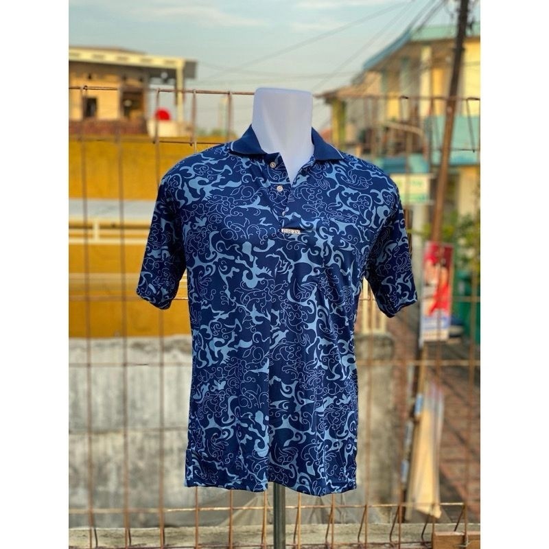Model 9 Kaos Kerah Kra Korea Pria Lengan Pendek Motif Batik Corak Korea ping an Terbaru - Kaos Wangk