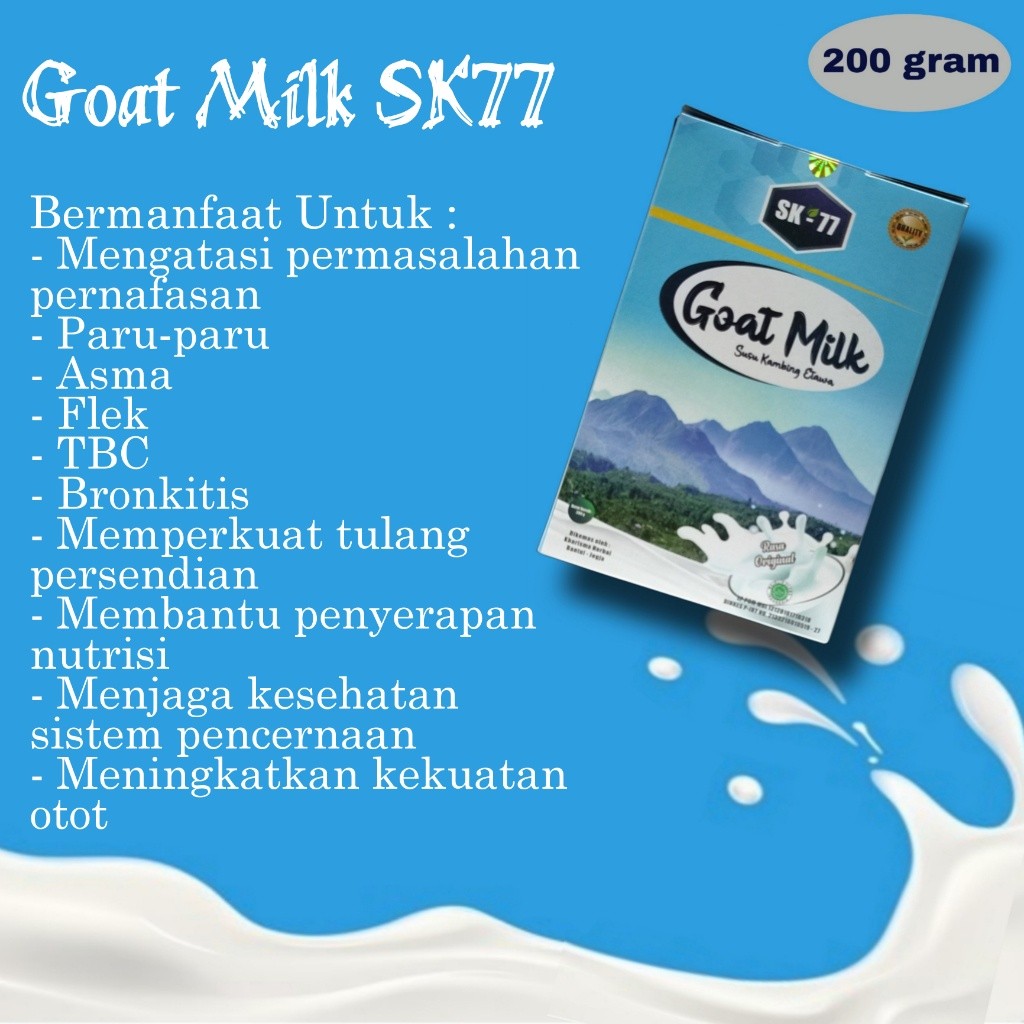 

GOATMILK SK77 Susu Kambing Etawa Bubuk 200gr