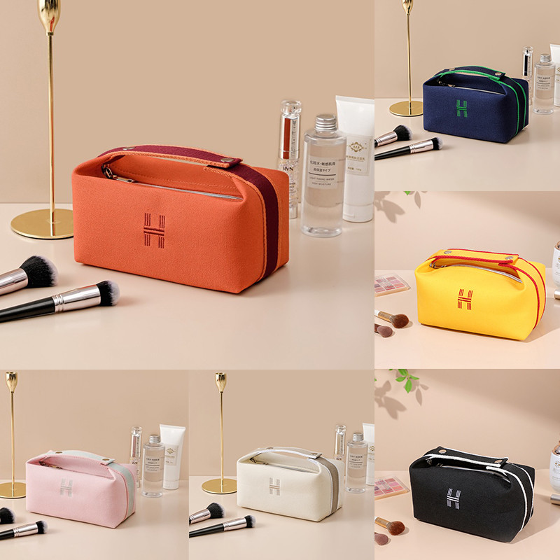 

Simple Waterproof Canvas Makeup Pouch Fashion Cosmetic Case For Women Makeup Organizer Toiletry Bag Travel Cosmetics Bags