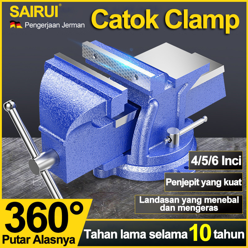 

Catok Clamp 5'' catok paron Ragum Klem Catok Meja Bench Vise Ragum Tanggem Alat Jepit Serbaguna