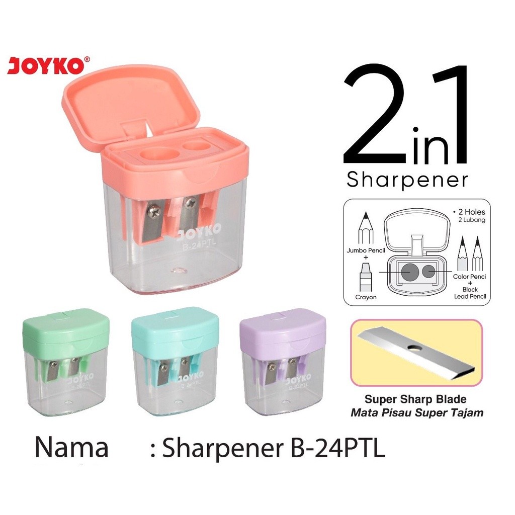 

JOYKO SERUTAN/SHARPENER 2 LUBANG B-24PTL