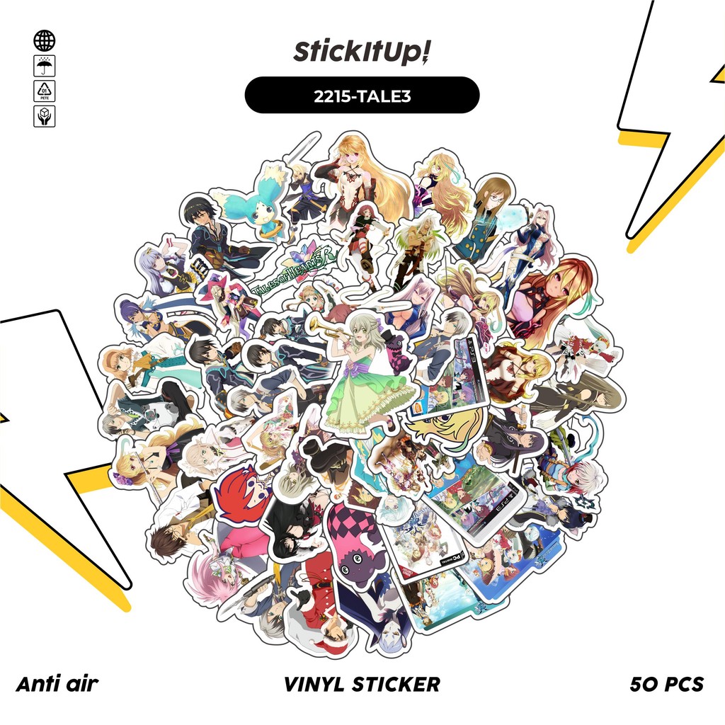 

COD✨ 50 Pcs Stiker Pack GAME SERIES TALES OF SERIES CHARACTER MIX 03 Lucu Aesthetic Vynil Waterproof untuk Freebies Sticker Buku Journal Casing HP Laptop