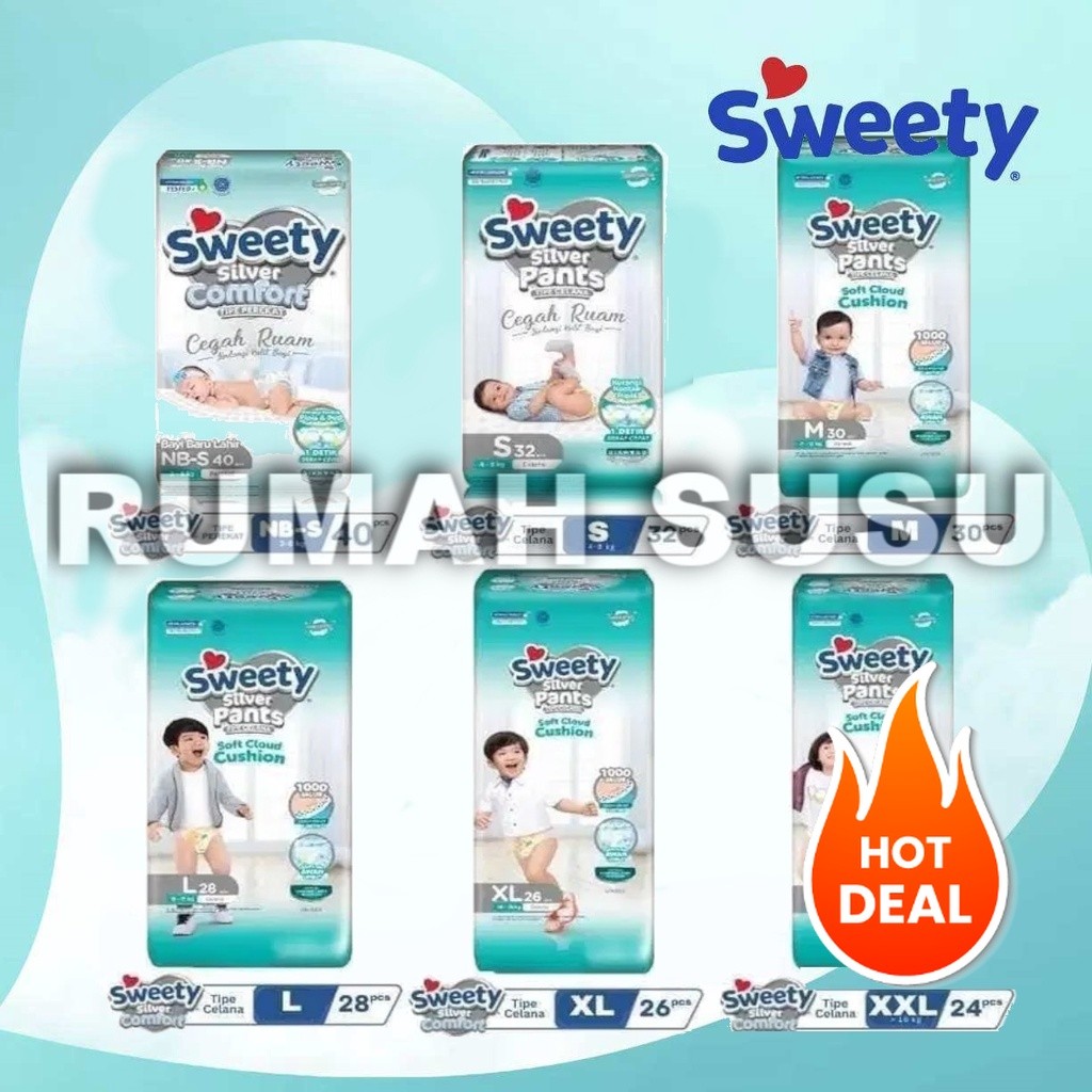Sweety Silver Pants S36, M28, L26 - RUMAH SUSU