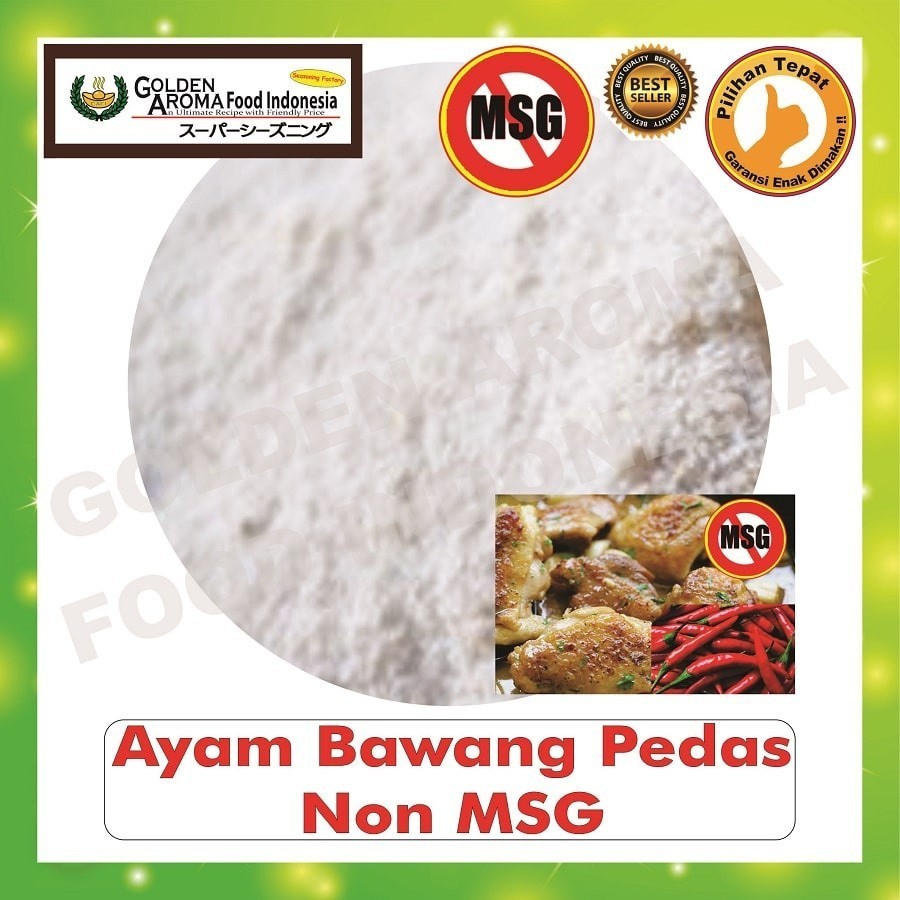 

Bubuk Tabur Ayam Bawang Pedas Non MSG 500Gr Bumbu Masak 1/2Kg Chicken Onion Spicy Seasoning Powder