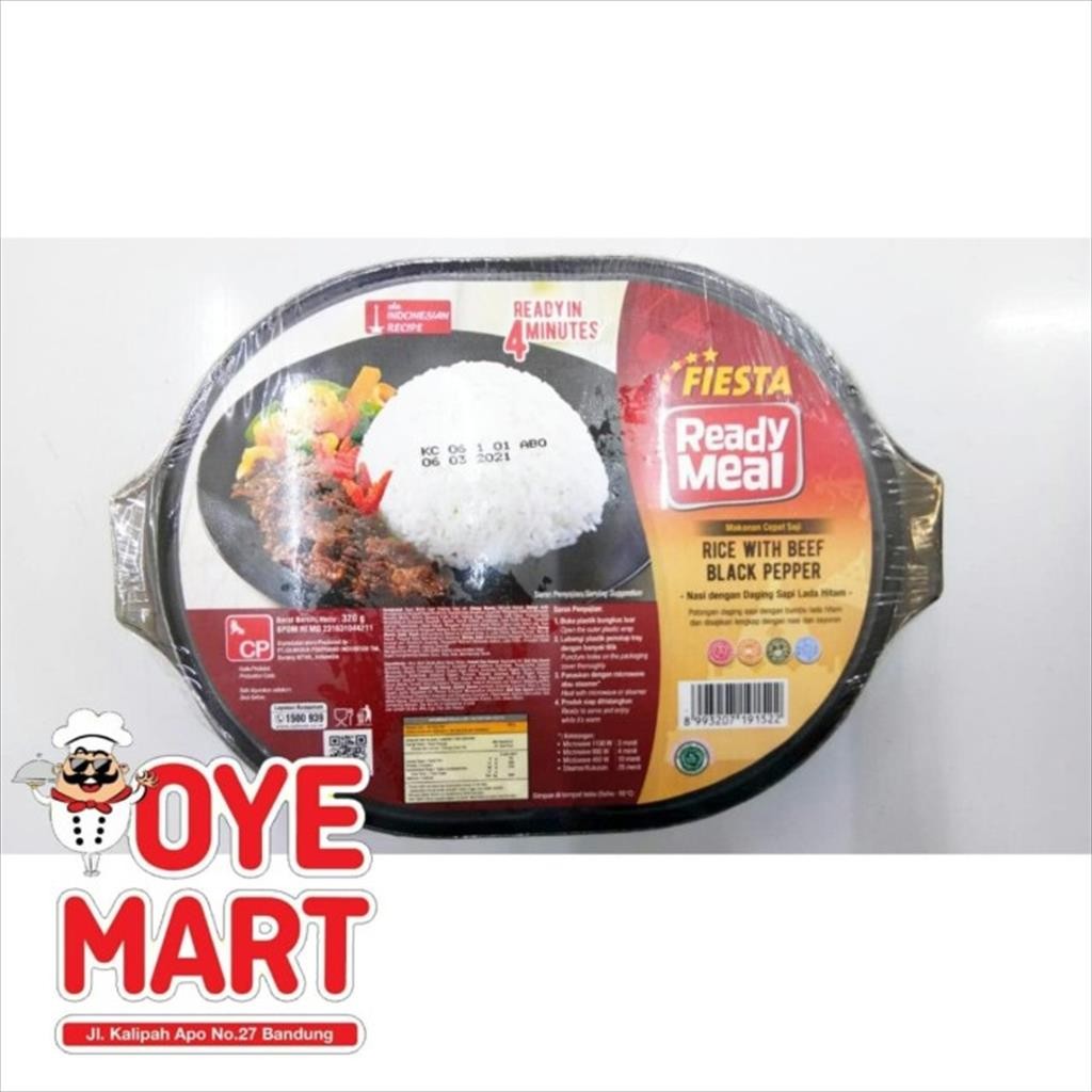 

FIESTA READY MEAL RICE WITH BEEF BLACKPEPPER 320GR/MAKANAN INSTANT SIAP SAJI